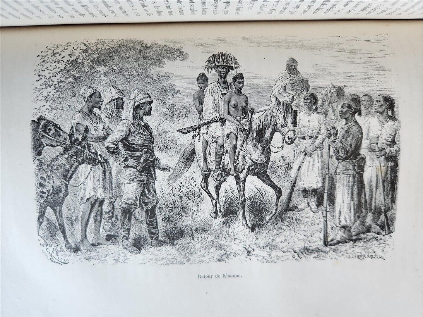 1885 AFRICA EXPLORATION VOYAGE SOUDAN FRANCAIS Haut-Niger antique ILLUSTRATED