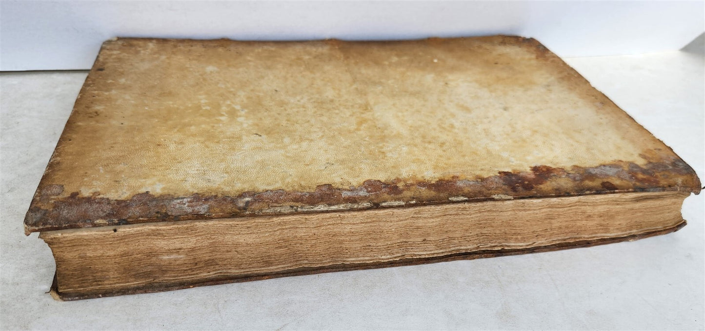 1584 LAW BOOK by Alessandro Tartagni antique VELLUM FOLIO w/ MANUSCRIPT TITLE