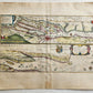 1640 MAP of GERMANY ELBE RIVER by WILLEM BLAEU antique AUTHENTIC hand colored