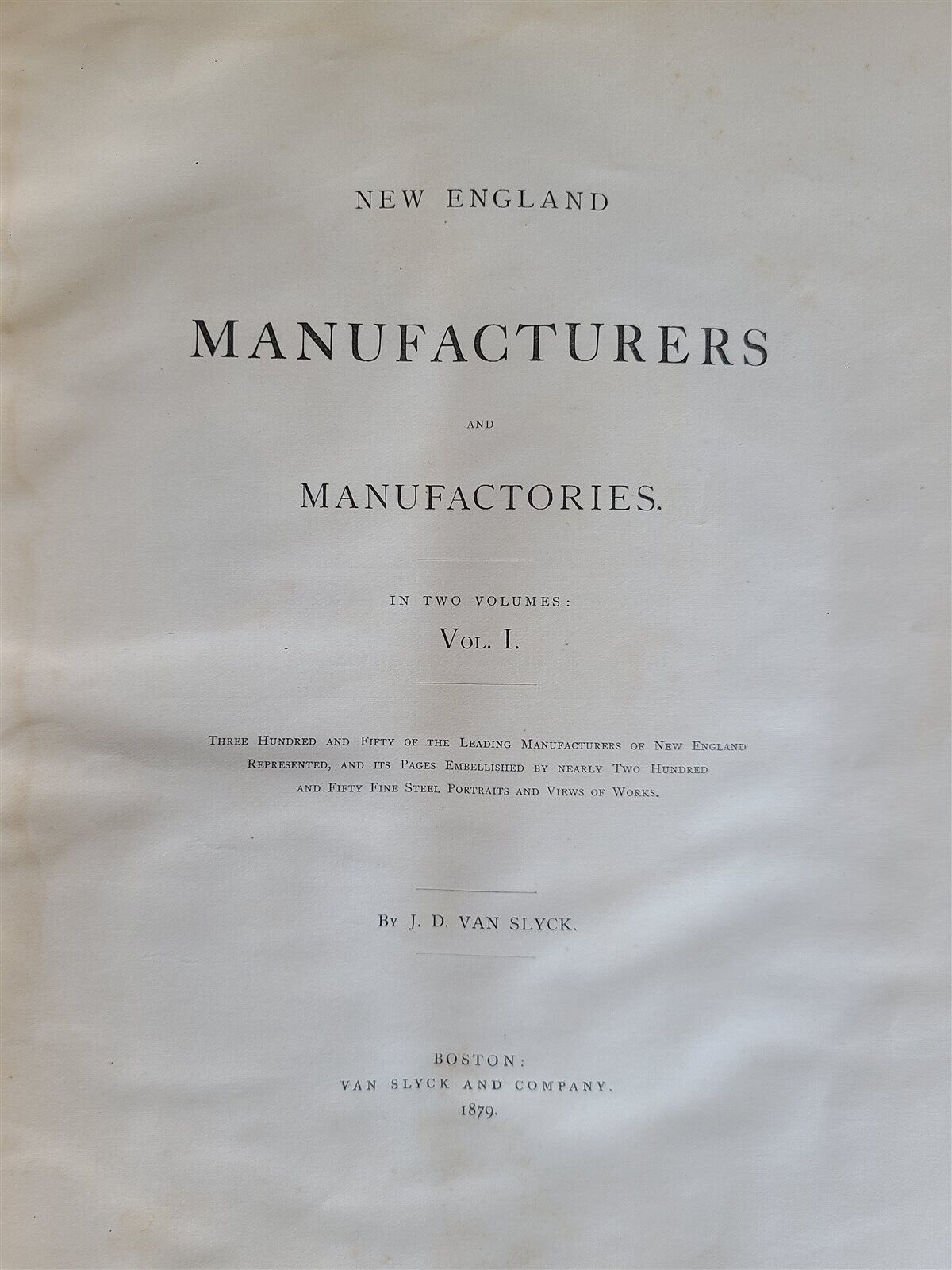 1879 NEW ENGLAND MANUFACTURERS & MANUFACTORIES 2 VOLUMES antique ILLUSTRATED