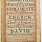 1683 BOOK of COMMON PRAYER w/ PSALMS of DAVID antique in ENGLISH