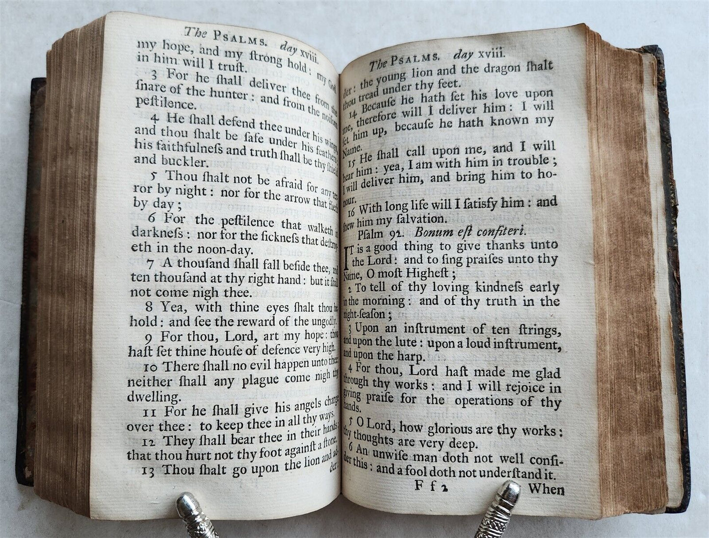 1753 BOOK of COMMON PRAYER w/ PSALTER in ENGLISH antique