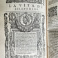 1582 PLUTARCH LIVES of ILLUSTRIOUS GREEK & ROMANS 2 VOLUMES antique ILLUSTRATED