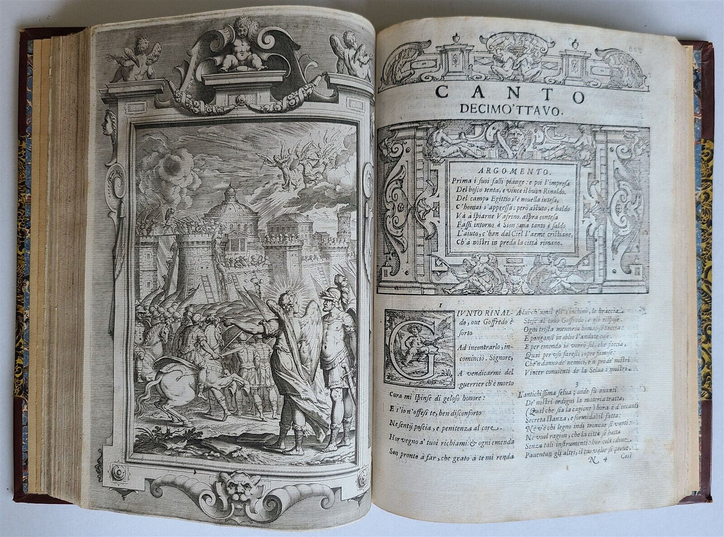 1617 TORQUATO TASSO La Gerusalemme liberata AMAZINGLY ILLUSTRATED antique FOLIO