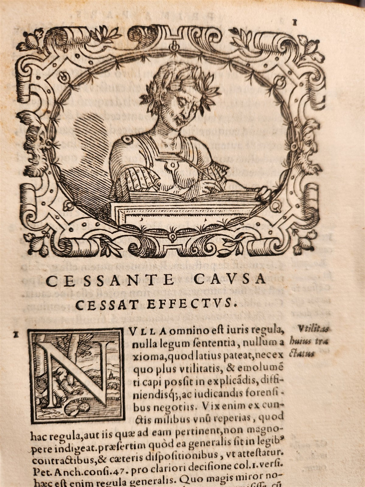 1546 Andre TIRAQUEAU Regii in senatu antique VELLUM BOUND