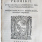 1581 INDICE LIBRORUM PROHIBITORUM antique INDEX of PROHIBITED BOOKS ILLUSTRATED