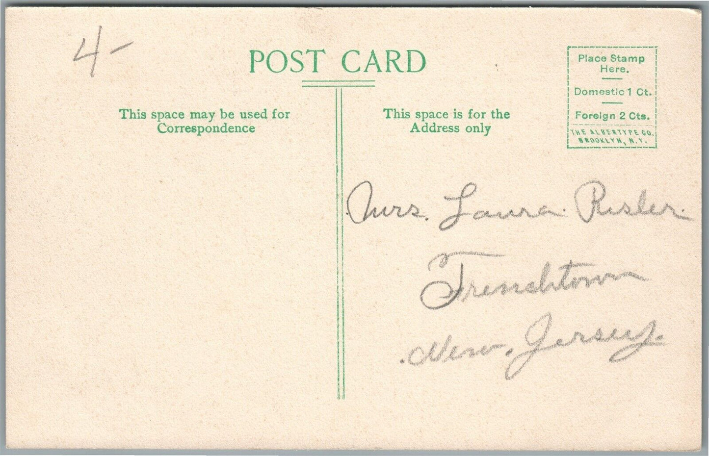 SAND BROOK NJ POST OFFICE AND FAUSS STORE ANTIQUE POSTCARD