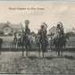 AMERICAN INDIAN BLOOD SQUAWS in WAR DRESS ANTIQUE PRIVATE POSTCARD