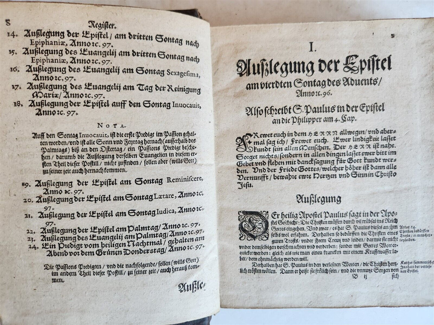 1598-1600 BIBLE COMMENTARY in GERMAN by Lucas Osiander antique