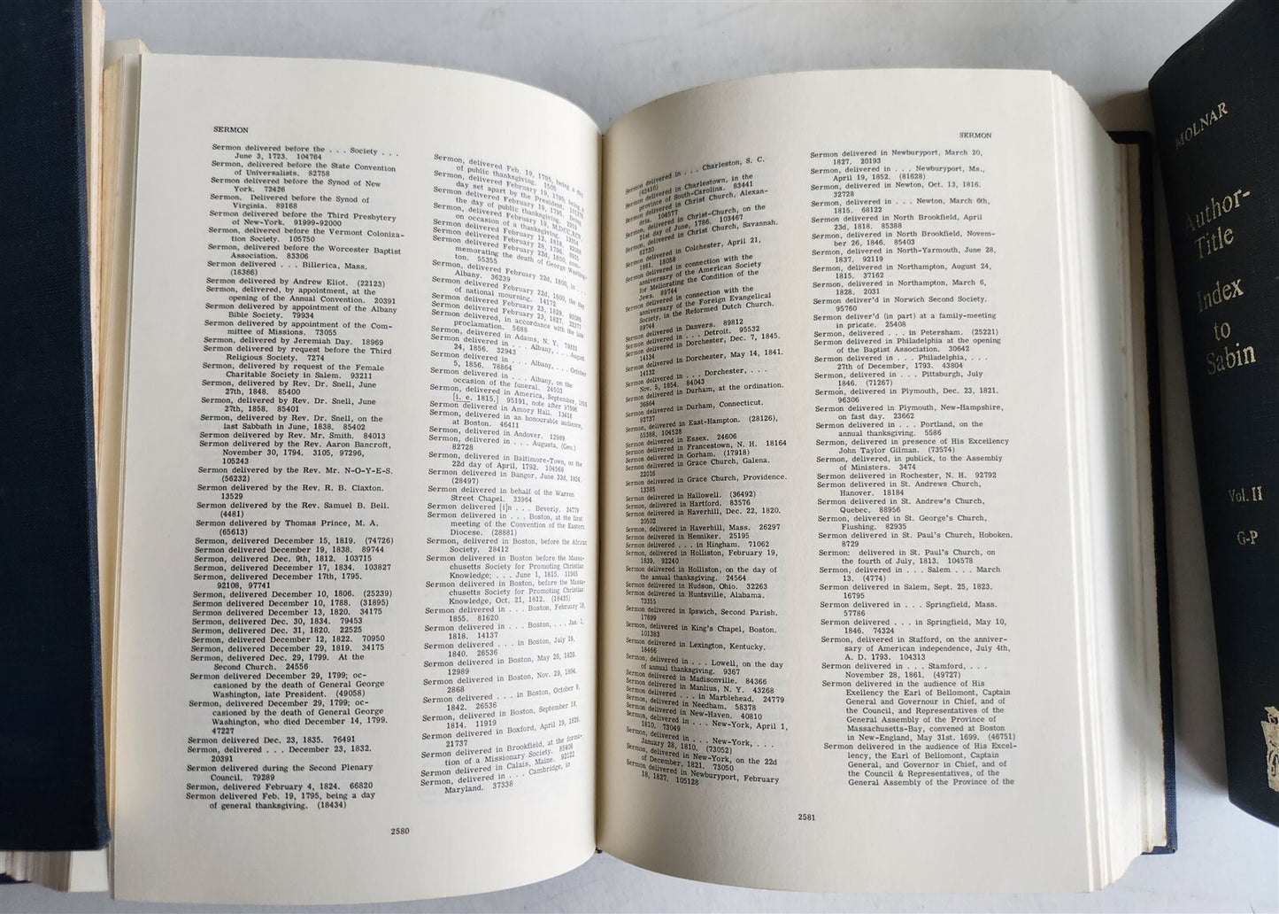 1974 AUTHOR-TITLE INDEX to JOSEPH SABIN'S DICTIONARY of BOOKS RELATED to AMERICA