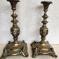 19th century RUSSIAN or POLISH PAIR of SABBATH CANDLESTICKS antique RARE Judaica