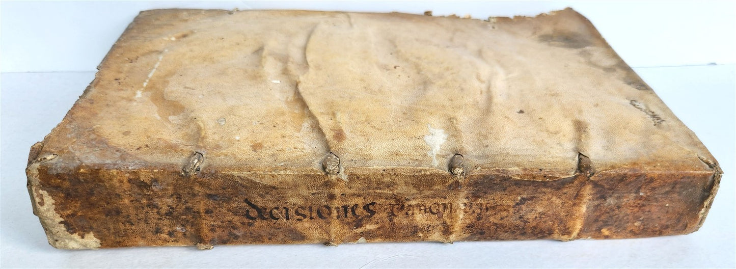 1567 CANON LAW antique 16th CENTURY FOLIO vellum binding Decisiones Canonicae