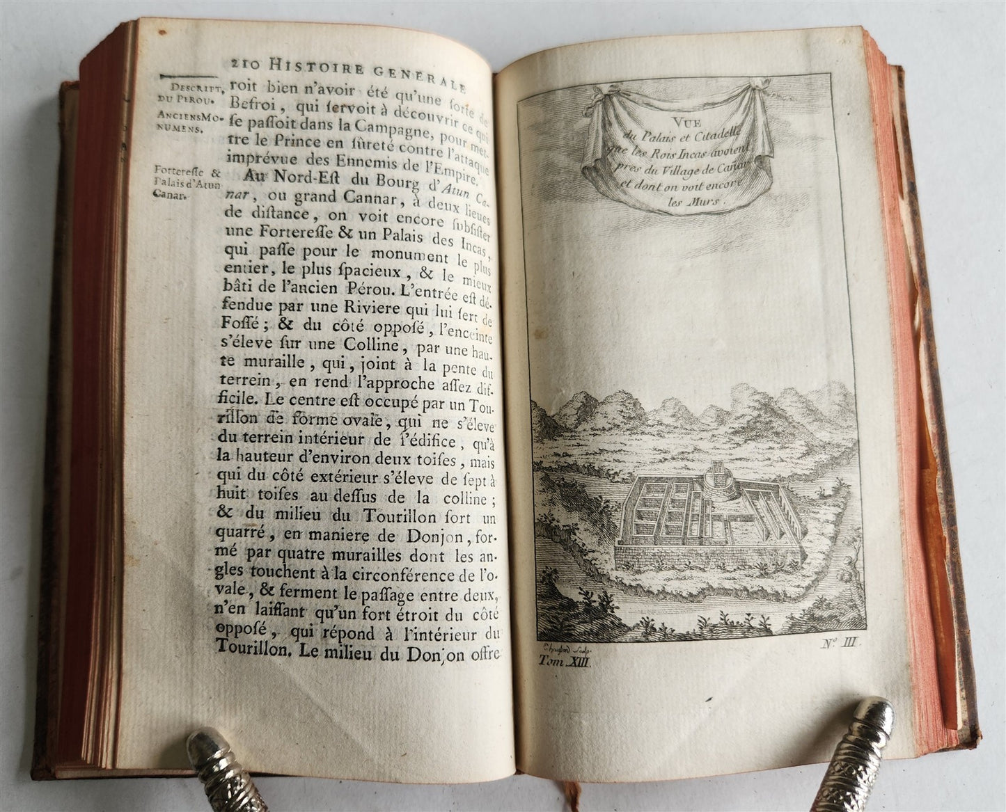 1757 HISTOIRE des VOYAGES antique Vol.52 PERU INCAS TRAVELS illustrated