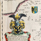 1640 MAP of Overijssel NETHERLANDS by WILLEM BLAEU antique AUTHENTIC handcolored