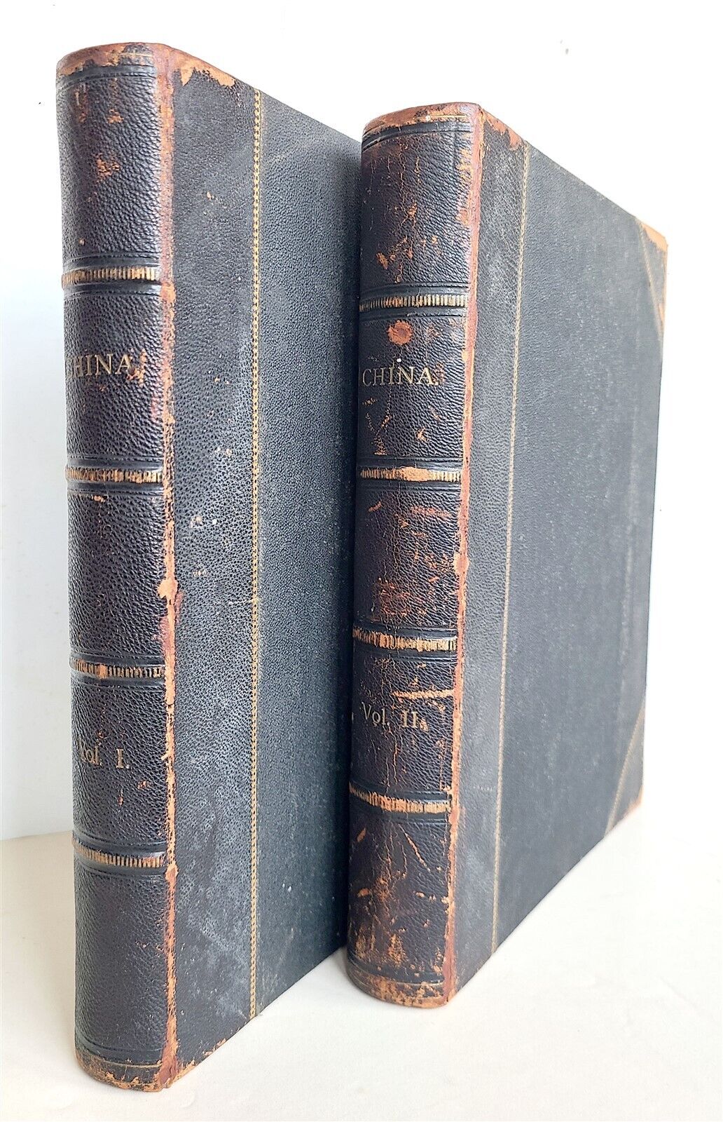 1858 CHINA CHINESE EMPIRE 2 VOLUMES antique ILLUSTRATED 145 ENGRAVINGS by ALLOM