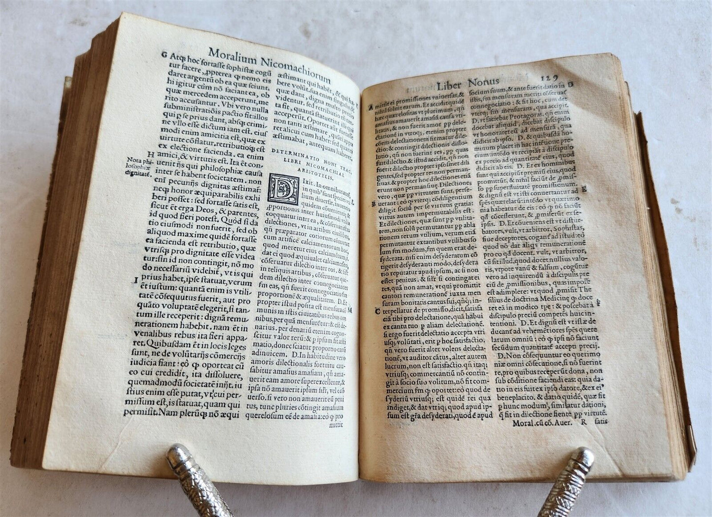 1562 ARISTOTLE STAGIRITAE COMMENTARIES by IBN RUSHD antique 16 century VELLUM
