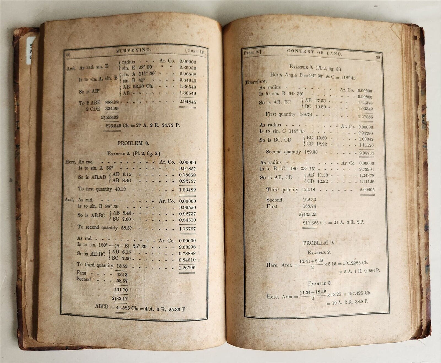 1837 COMPLETE KEY to GUMMERE'S SURVEYING by SAMUEL ALSOP antique PHILADELPHIA