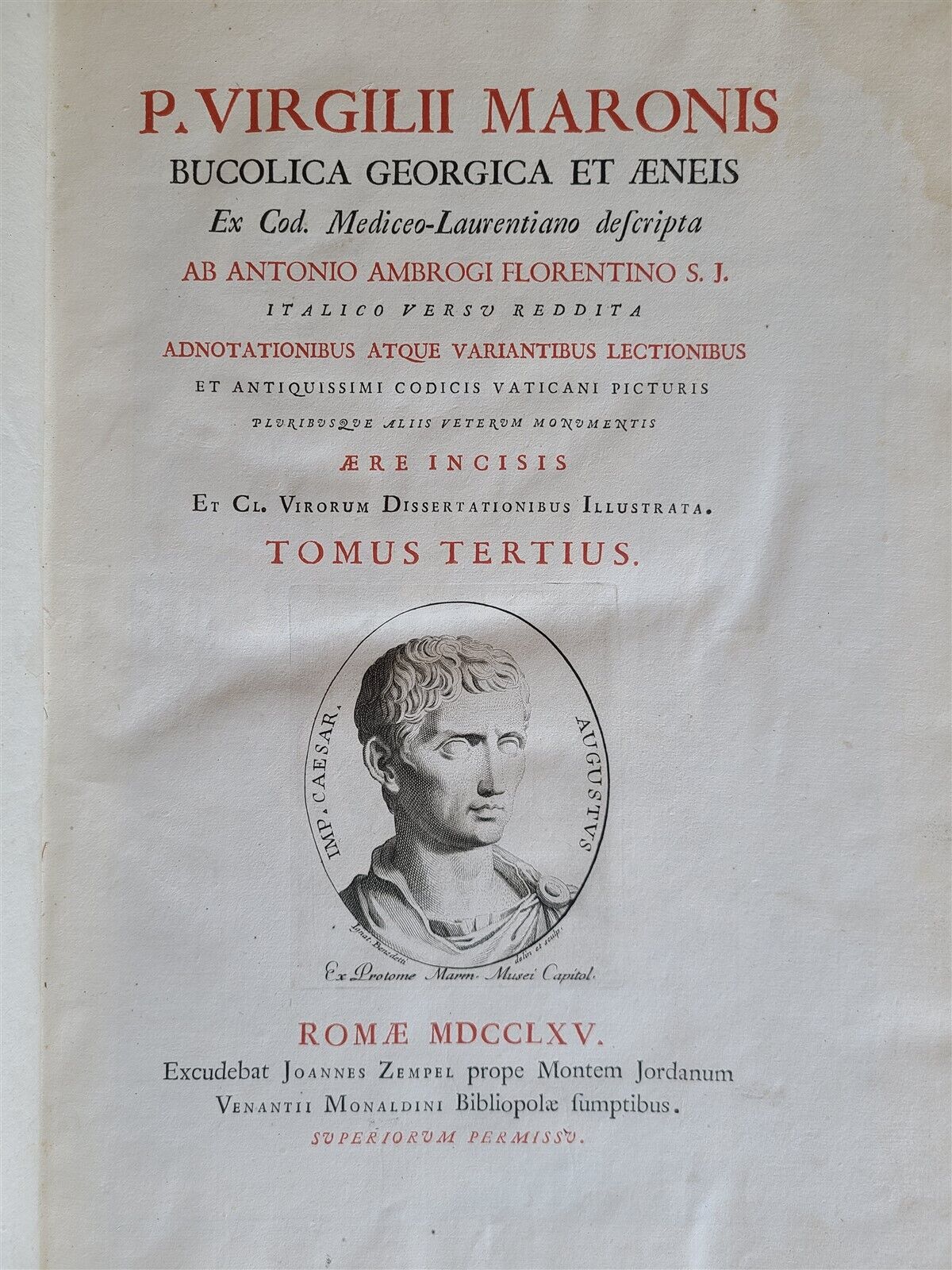 1764 VIRGIL ROMAN POETRY ILLUSTRATED 2 FOLIOS antique Bucolica Georgica antique