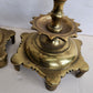 17th-18th century RUSSIAN BRONZE PAIR of CANDLESTICKS antique RARE