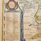 1640 MAP of ANCIENT GERMANY by WILLEM BLAEU antique AUTHENTIC hand colored