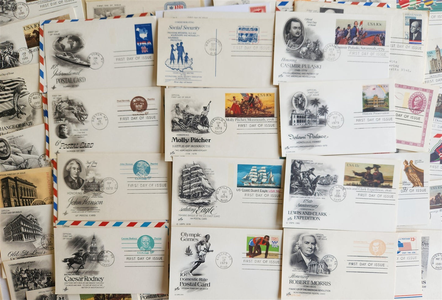 120 POSTCARDS & ENVELOPES FIRST DAY of ISSUE VINTAGE MIXED LOT
