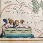 1640 MAP of Boulogne & Guines FRANCE WILLEM BLAEU antique AUTHENTIC hand colored