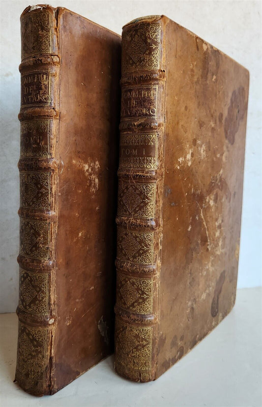 1575 PLUTARCHUS LIVES of ILLUSTRIOUS GREEKS & ROMANS 2 VOLS antique ILLUSTRATED