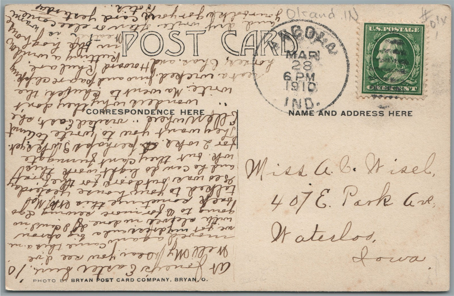 OREAND IN SOUTH SIDE VISTULA STREET ANTIQUE REAL PHOTO POSTCARD RPPC