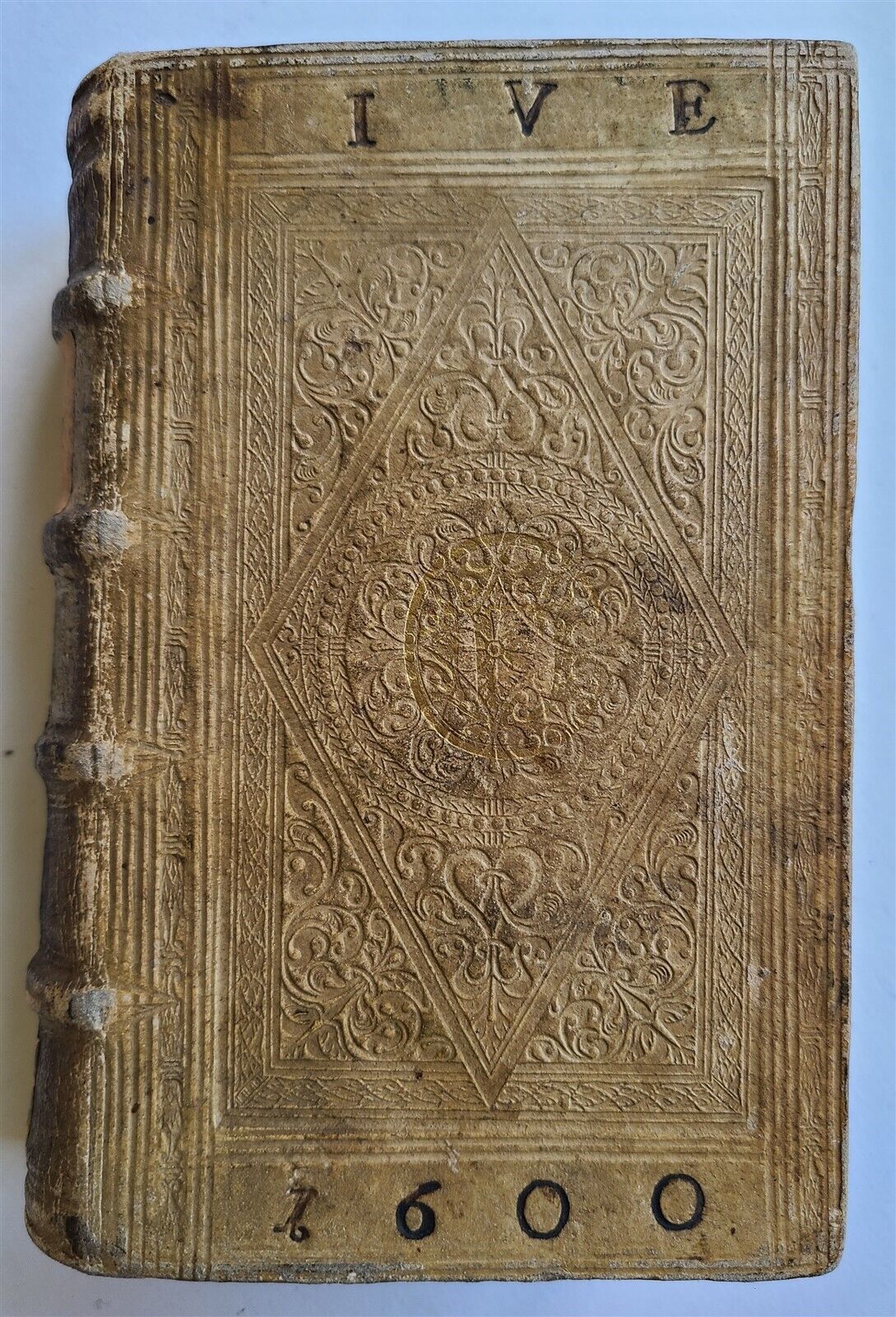 1586-1593 LAW BOOK by CAESARIS CONTARDI antique FINE HAND TOOLED PIGSKIN BINDING