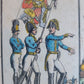 1816 TRANSFORMATION PLAYING CARDS NAPOLEONIC ERA SOLDIERS UNCUT SHEET ANTIQUE