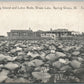 SPRING GROVE IL BLARNEY ISLAND AND LOTUS BEDS GRASS LAKE ANTIQUE POSTCARD