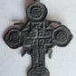 RUSSIAN BRONZE 19th CENTURY antique NECK CROSS icon NICE DESIGN