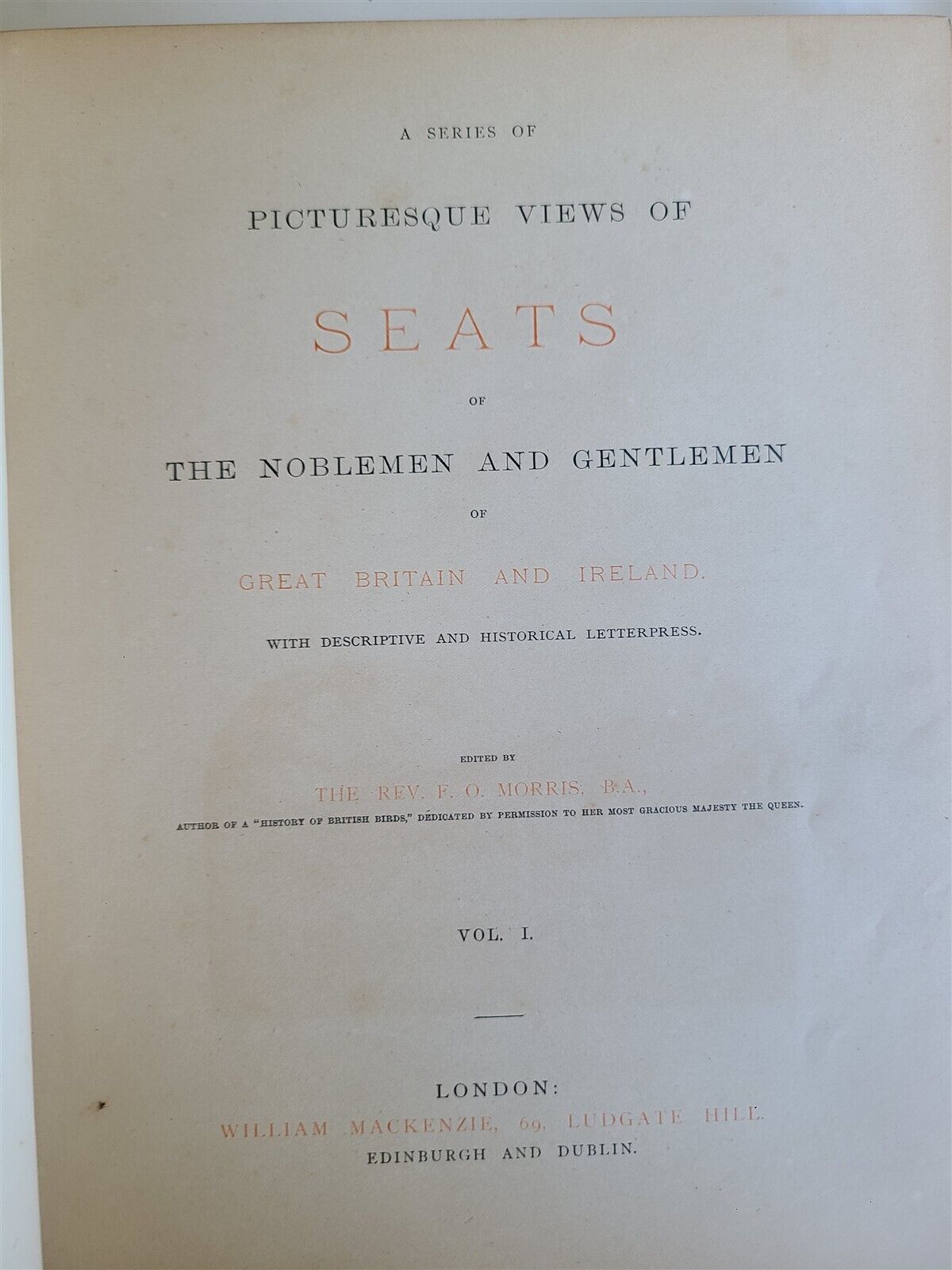 1880 SERIES of PICTURESQUE VIEWS of Great Britain & Ireland 3 VOLUMES antique