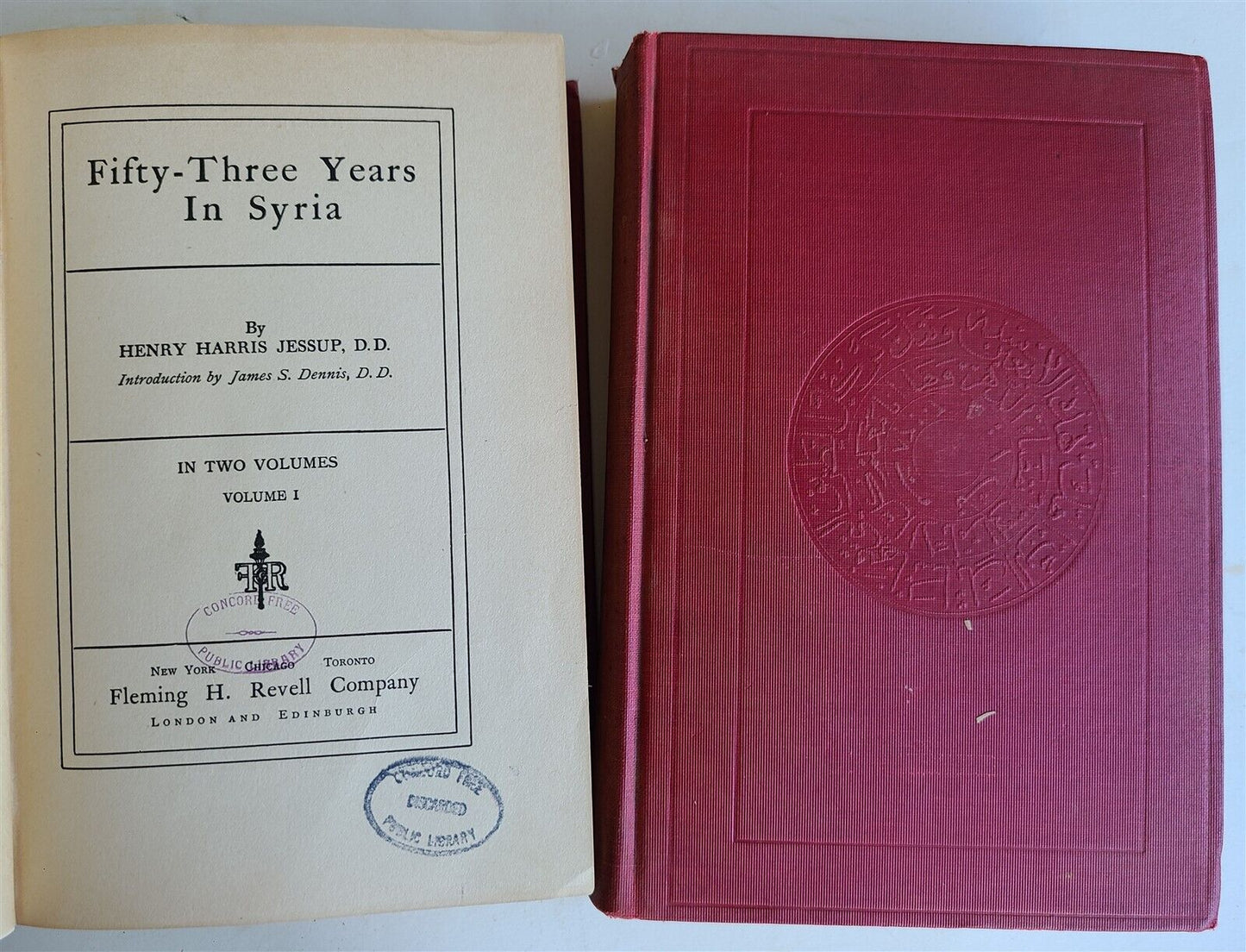 1910 FIFTY THREE YEARS in SYRIA 2 VOLUMES by HENRY JESSUP antique