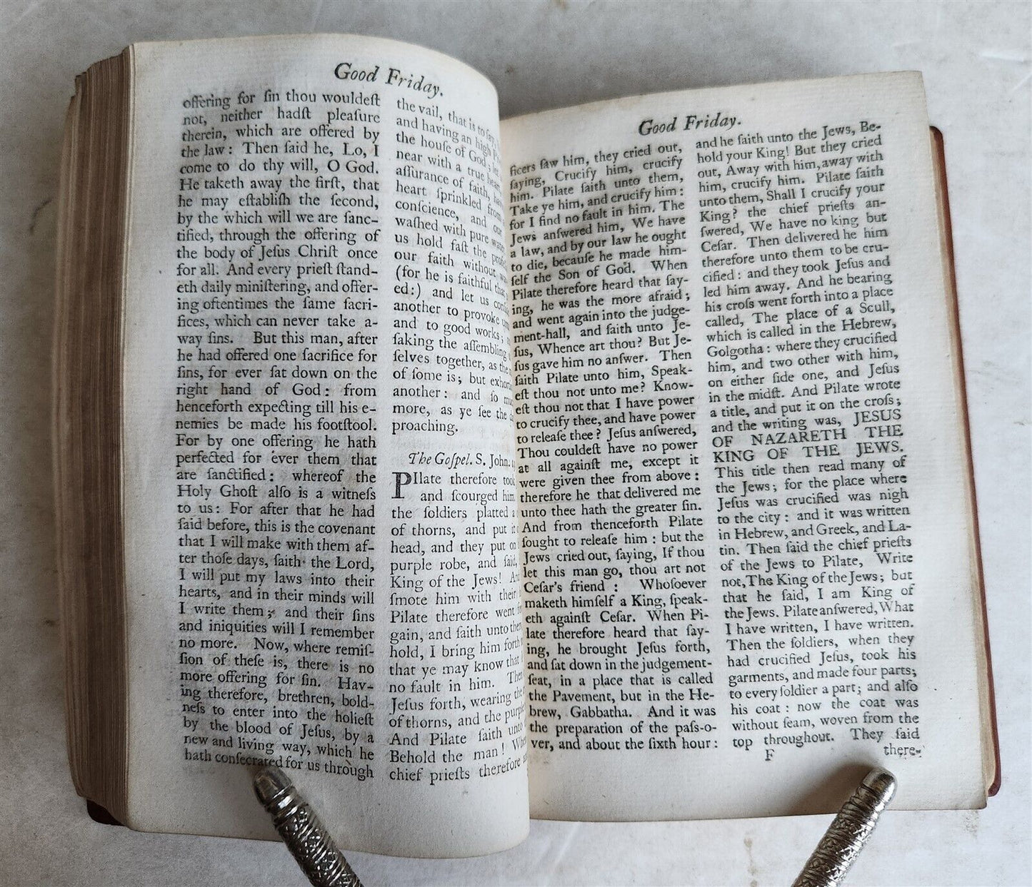 1769 BOOK of COMMON PRAYER w/ PSALTER in ENGLISH antique