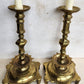 17th-18th century RUSSIAN BRONZE PAIR of CANDLESTICKS antique RARE