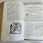 1720 COMMENTARIA in duodecim PROPHETAS MINORES PIGSKIN BOUND FOLIO antique