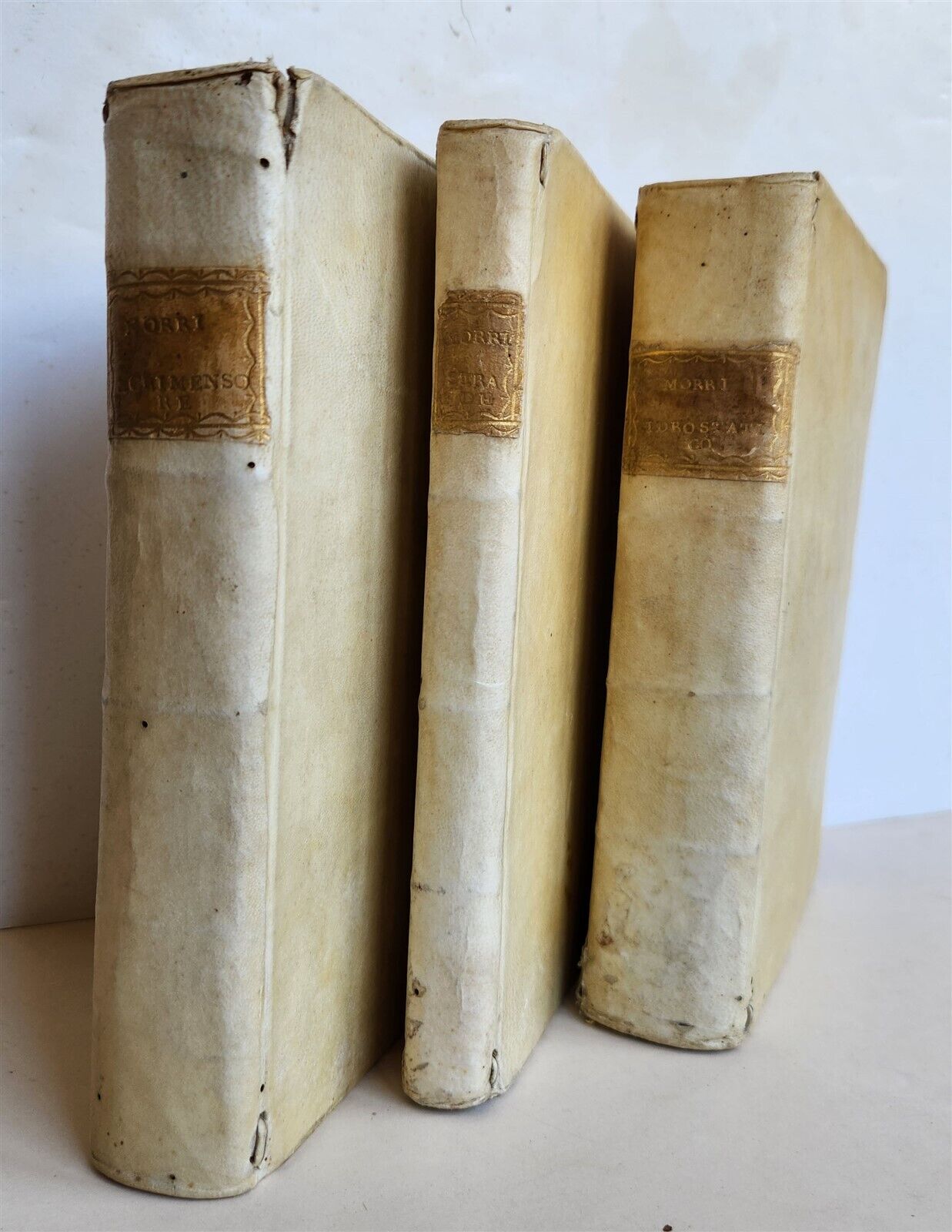 1791 ARCHITECTURE & SURVEYING 3 VOLUMES ILLUSTRATED antique in ITALIAN