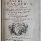 1745 AESCHYLUS TRAGEDIES 2 VOLUMES antique LATIN & GREEK TEXT