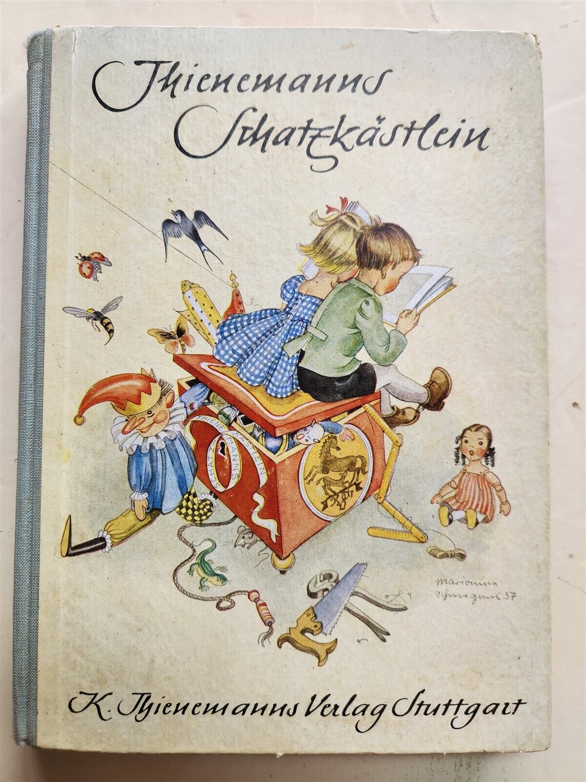 1951 CHILDREN BOOK in GERMAN vintage ILLUSTRATED THIENEMANNS SCHATZASTLEIN