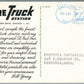 MAUSTON WI YOUNG'S TRUCK & GAS STATION VINTAGE POSTCARD