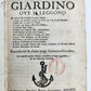 1607 IL VAGO & DILETTEUOLE GIARDINO OVE SI LEGGONO antique ITALIAN