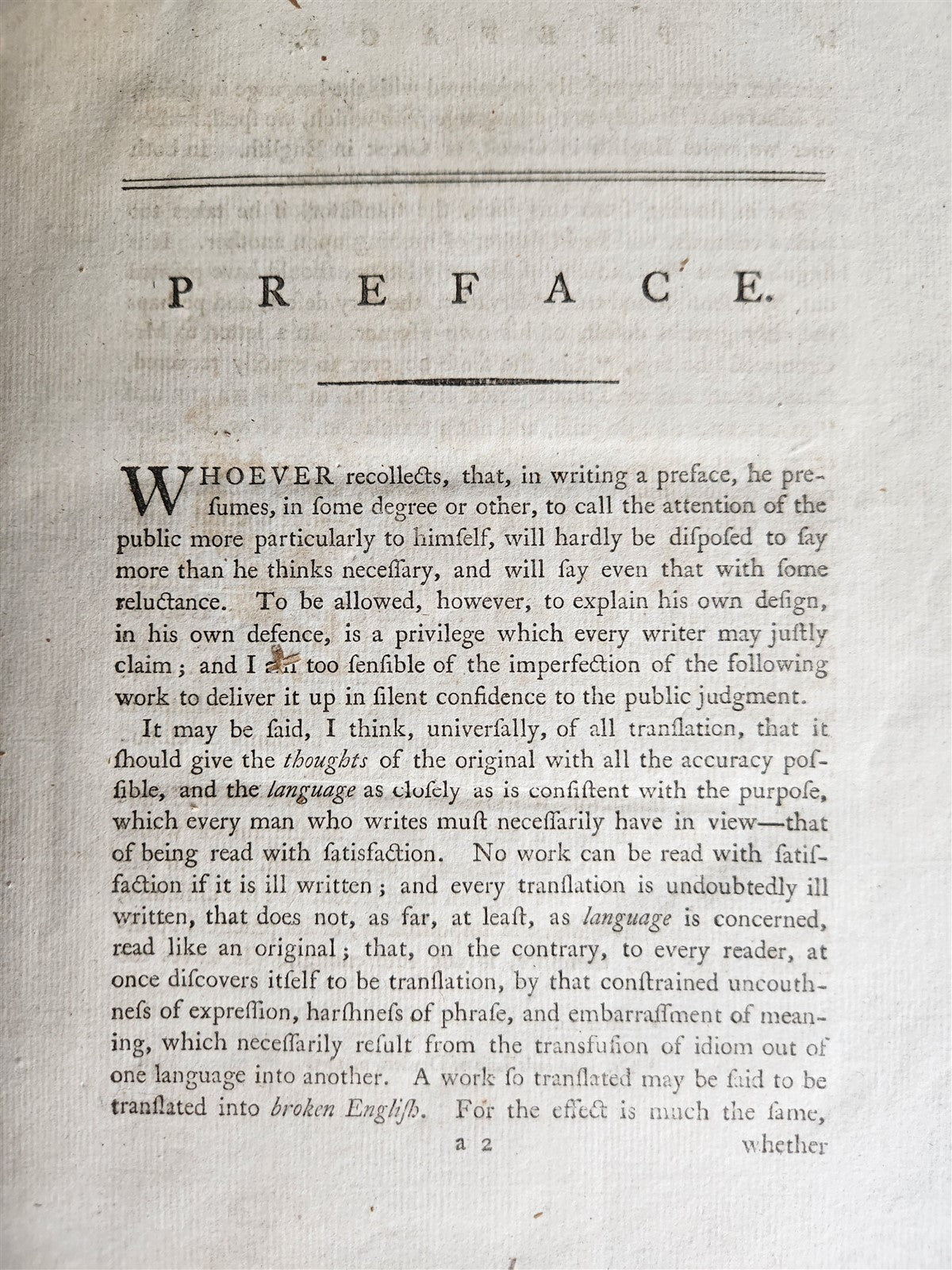 1789 ARISTOTLE'S TREATISE on POETRY antique in ENGLISH