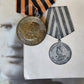 RUSSIAN SOVIET WWII MEDAL FOR VICTORY OVER GERMANY w/ID & SOLDIER PORTRAIT PLATE
