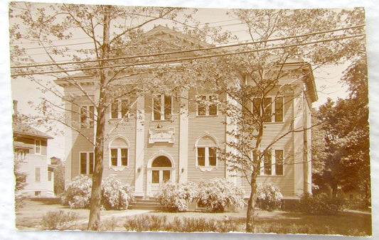 MASONIC TEMPLE DELMAR NY VINTAGE RPPC REAL PHOTO POSTCARD