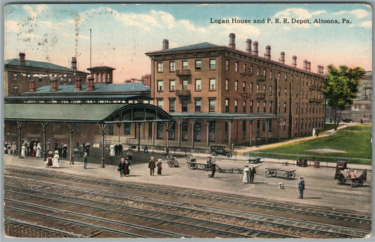 ALTOONA PA RAILROAD STATION RAILWAY DEPOT ANTIQUE POSTCARD