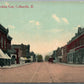 COLLINSVILLE IL MAIN STREET ANTIQUE POSTCARD