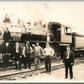 ENGINE TRAIN CREW 1908 MIDWAY RAILWAY railroad VINTAGE REAL PHOTO POSTCARD RPPC