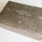 ANTIQUE MIDDLE EASTERN HUMIDOR ISLAMIC WRITINGS ARABIC TOBACCO BOX silver inlaid