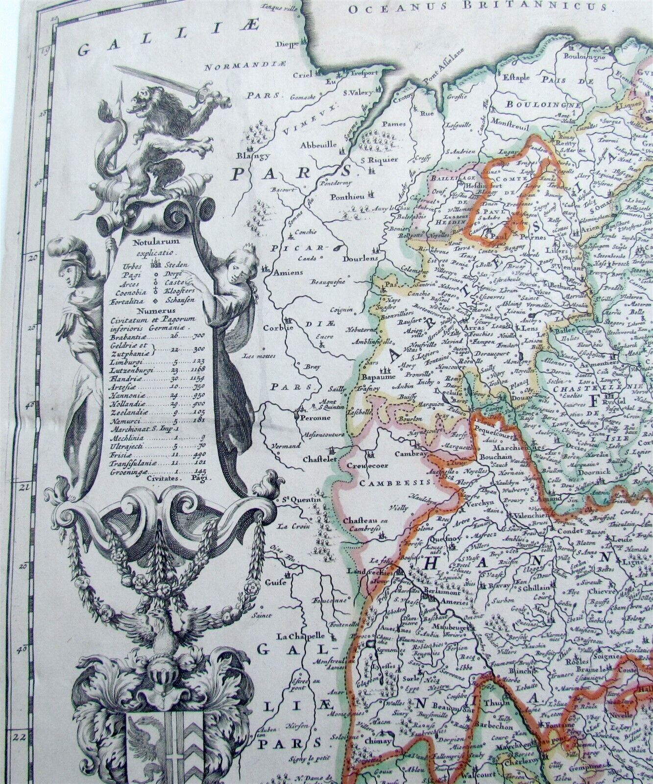 1680 MAP of GERMANY by Frederik de Wit antique XVII PROVINCIARUM GERMANIAE